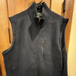 Charcoal Ralph Lauren Polo full zip fleece vest. Size 2XL.